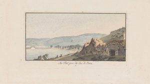 Utsikt över Le Pont på Lac de Joux Au Pont, près du Lac de Joux (titel på objekt) Landskap i Schweiz (serietitel) Samling av några perspektiv i Schweiz (serietitel)