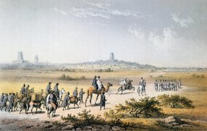 Ingången av Heinrich Barths (1821-65) karavan till Timbuktu 1853, från 