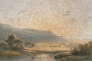 Karmelberget i en etsning av Bernatz et alii - Eisenblätter, R. Editore