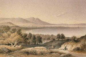 Smyrna. Etsning av Bernatz et alii - Steinkopk J.F. Redaktör av Johann Martin Bernatz
