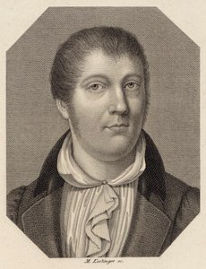 Porträtt av violinisten och kompositören Louis Spohr 1784-1859, 1820. av Johann Martin Esslinger