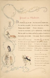 Sheets of Verses: Priamel vom Schuldenbot, sent 1700-tidigt 1800-tal. av Johann Martin Usteri