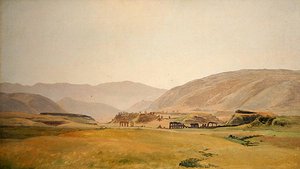 A Campagna Landscape (olja på hardboard på duk)