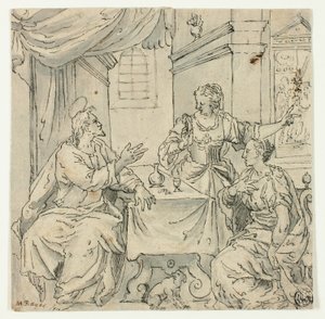 Kristus vid Marias och Martas bord av Johann Mathias Kager