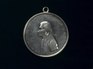 Thomas Jefferson Indian Peace-medalj, c.1801 (silver) av Johann Mathias Reich