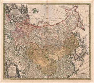 1739 års karta över Ryssland och Tartariet av Johann Matthias Hase av Johann Matthias Hase