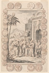 Studie för Abimelech Reproveth Sarah, Plate 81, Physica Sacra