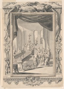 Studie för The Iron Bedstead of King Og, Plate 324, Physica Sacra