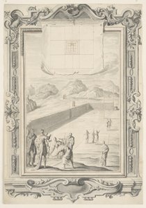 Studera för den första planen för Salomos tempel, skylt 420, Physica Sacra