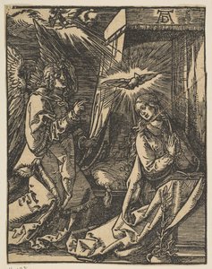 Bebådelsen, från den lilla passionen, copy.n.d. av Johann Mommard
