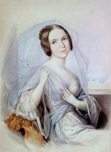 Porträtt av sångerskan Henriette Gertrude Sontag, 1800-talet