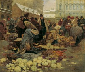 Kroatiska marknaden på Haide i Wien