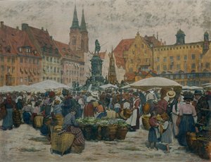 Marknad i Nürnberg