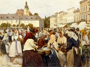 Marknadstorget, Misfrau (olja på duk)