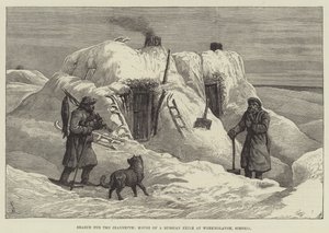 Sök efter Jeannette, House of a Russian Exil i Werkholansk, Sibirien av Johann Nepomuk Schonberg