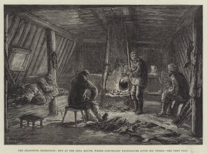 Jeannetteexpeditionen, hydda vid Lena-munnen, där löjtnant Danenhauer bodde sex veckor av Johann Nepomuk Schonberg