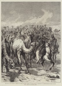 Kriget i Soudan, fångst av trehundra kameler av generalmajor Sartorius i en spaning från Souakim av Johann Nepomuk Schonberg