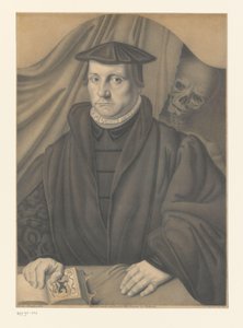 Porträtt av en okänd man med skelett bakom sig Verk ur samlingen av bröderna Boisserée (serietitel) Galerie des Frères Boisserée (serietitel)