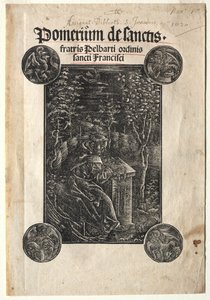 Pelbart av Temesvar studerar i en trädgård, 1620. av Johann Otmar