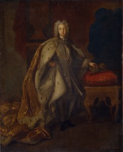 Porträtt av tsaren Peter II av Ryssland 1715-1730, 1728 av Johann Paul Luedden
