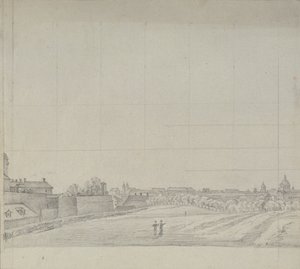 Utsikt från Wien i söder av Johann Peter Krafft