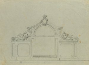 Fontän i persikoträdgården i Upper Belvedere av Johann Peter Krafft