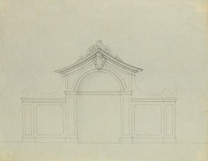 Fontän i persikoträdgården i Upper Belvedere av Johann Peter Krafft