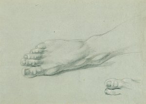 Fotstudie för "Arindal och Daura" av Johann Peter Krafft