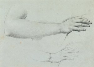 Handstudie för "Arindal och Daura" av Johann Peter Krafft
