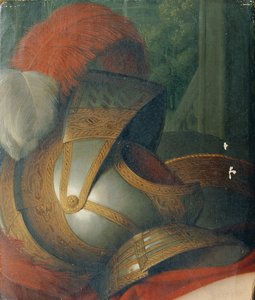 hjälm och rund sköld av Johann Peter Krafft