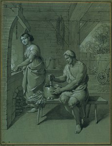 Hercules och Omphale av Johann Peter Krafft