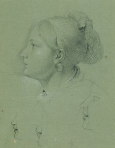 Head of a Girl (Studie om "Landwehr-mannens hemkomst", 1817) av Johann Peter Krafft