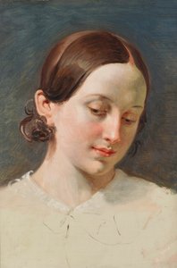 Chef för en flicka med brunt hår (studie för "Rüdiger und Angelica") av Johann Peter Krafft