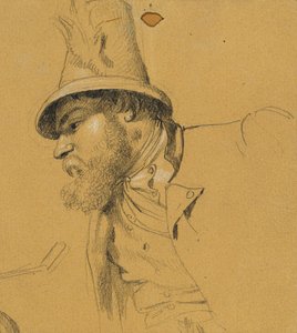 Huvudstudie för "Scen från Tyrolean Freedom Fight" av Johann Peter Krafft