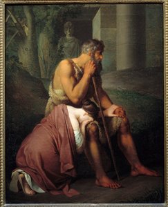 Oidipus och Antigone-målning av Johann Peter Krafft (1780-1856) (ec.all.) 1809 Sön. 0,53x0,66 m