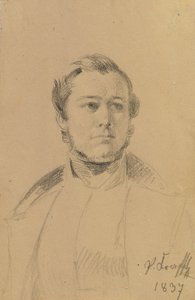Porträttstudie av Franz Xaver Eckl av Johann Peter Krafft