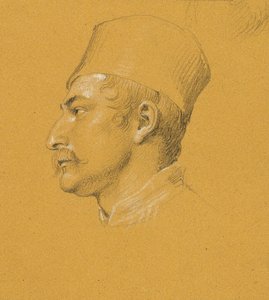 Porträttstudie om "Nikolaus Zrinys misslyckande framför Szigeth-fästningen" av Johann Peter Krafft