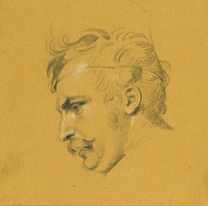 Porträttstudie om "Nikolaus Zrinys misslyckande framför Szigeth-fästningen" av Johann Peter Krafft