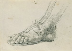 Sandalstudie för "Rüdiger och Angelika" av Johann Peter Krafft