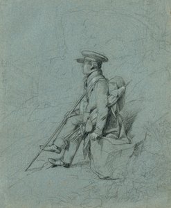 Studie av en vilande målare av Johann Peter Krafft