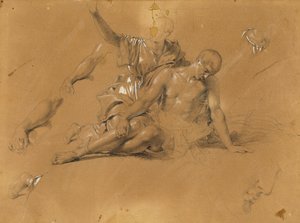 Studera för "Arindal och Daura" av Johann Peter Krafft