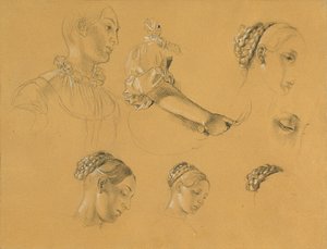 Studie för "Hermann och Dorothea i vingården" av Johann Peter Krafft