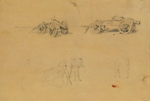 Studie för kanoner, armétillbehör av Johann Peter Krafft