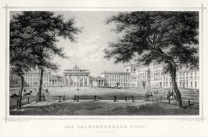 Brandenburger Tor, Berlin, 1800-talet. av Johann Poppei