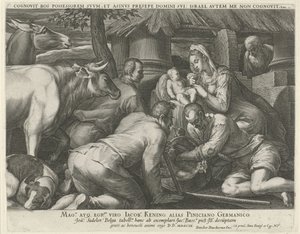 Tillbedjan av herdarna av Johann Sadeler (I)