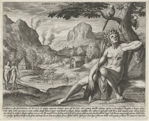 Amerika Amerika (titel på objekt) De fyra kontinenterna (serietitel) av Johann Sadeler (I)