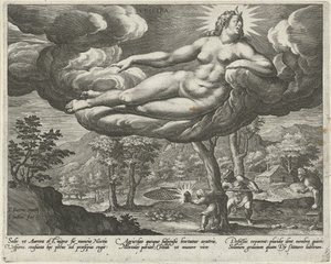 Kväll Vespera (titel på objekt) De fyra delarna av dagen (serietitel) av Johann Sadeler (I)