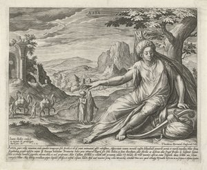 Asien Asien (titel på objekt) De fyra kontinenterna (serietitel) av Johann Sadeler (I)