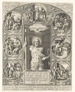 Kristus och barmhärtighetens verk av Johann Sadeler (I)