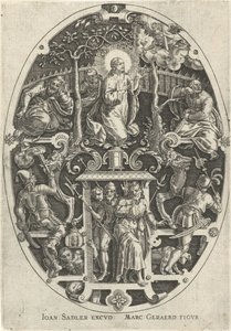 Kristus i Getsemane trädgård Passie van Christus (serietitel) The Passion of Christ, Our Redemption (serietitel) av Johann Sadeler (I)